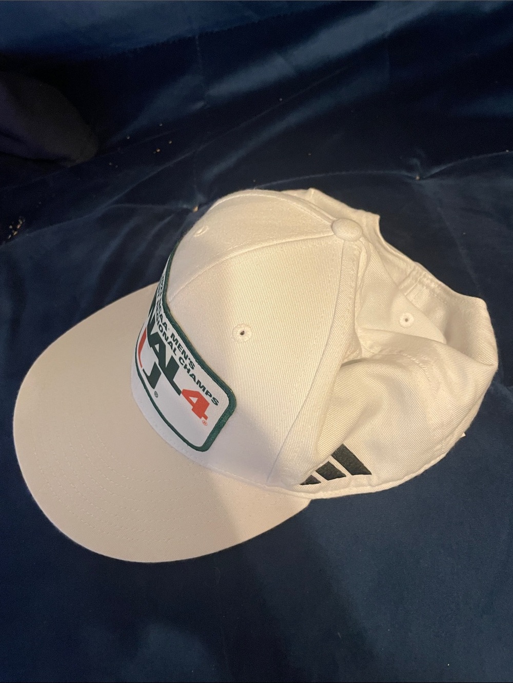 adidas White Baseball Cap with Green and Red Patch
